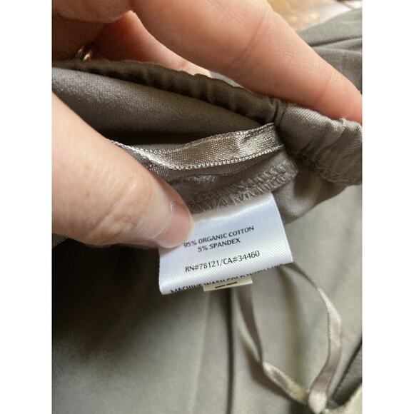 Eileen Fisher Smoke Organic Cotton Stretch Twill Slim Ankle Pant Side Zip Medium - Picture 3 of 9